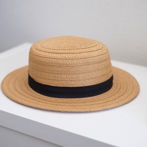 Hinge Straw Boater Hat